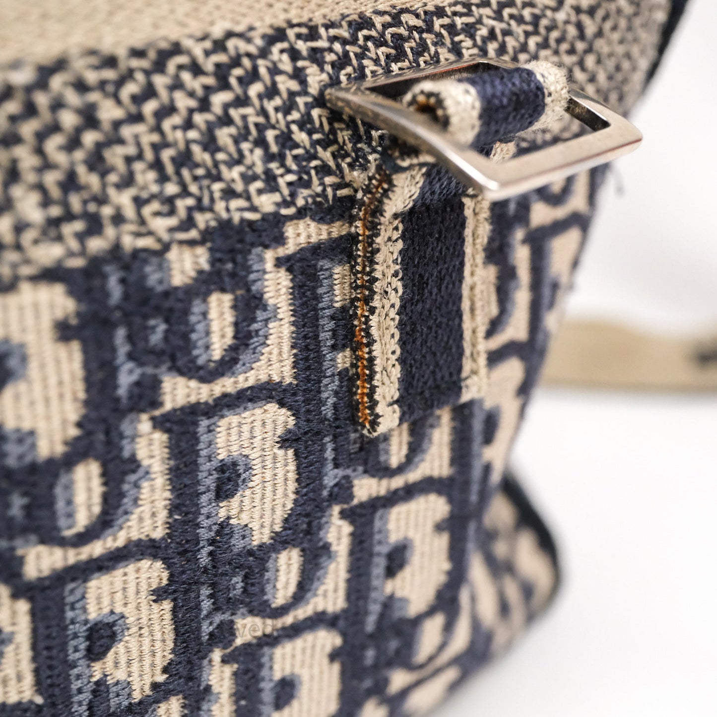 Christian Dior Medium DiorCamp Messenger Bag Oblique Embroidery Blue