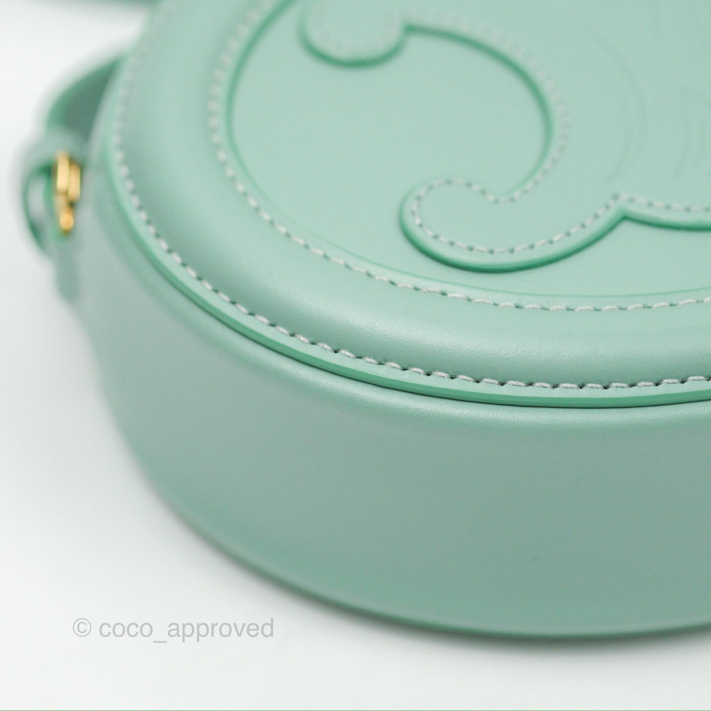 Celine Oval Bag Cuir Triomphe Ice Mint Calfskin