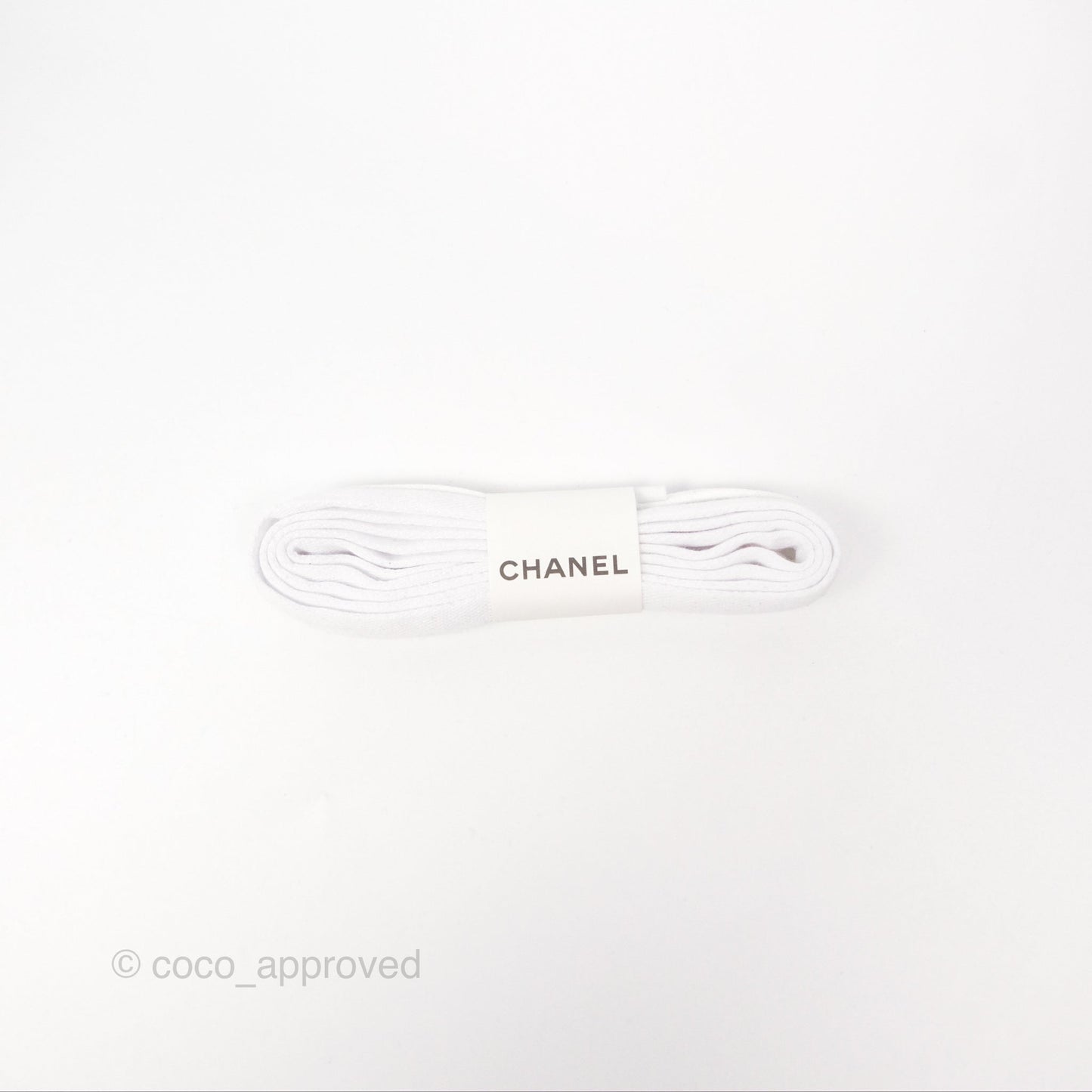 Chanel Logo Pull Tab Lace-up Sneakers White & Black Size 35