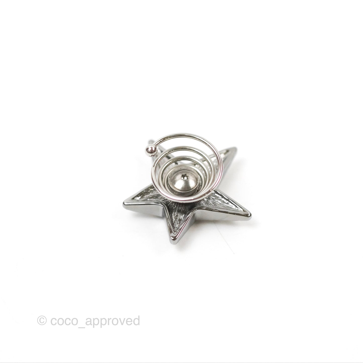 Chanel CC Crystal Star Hair Accessories Gun Metal 22C