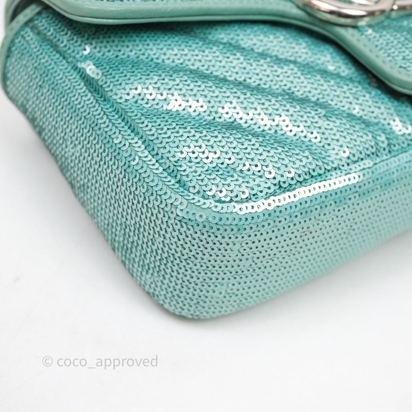 Gucci Mini Marmont Small Sequin Silver Hardware