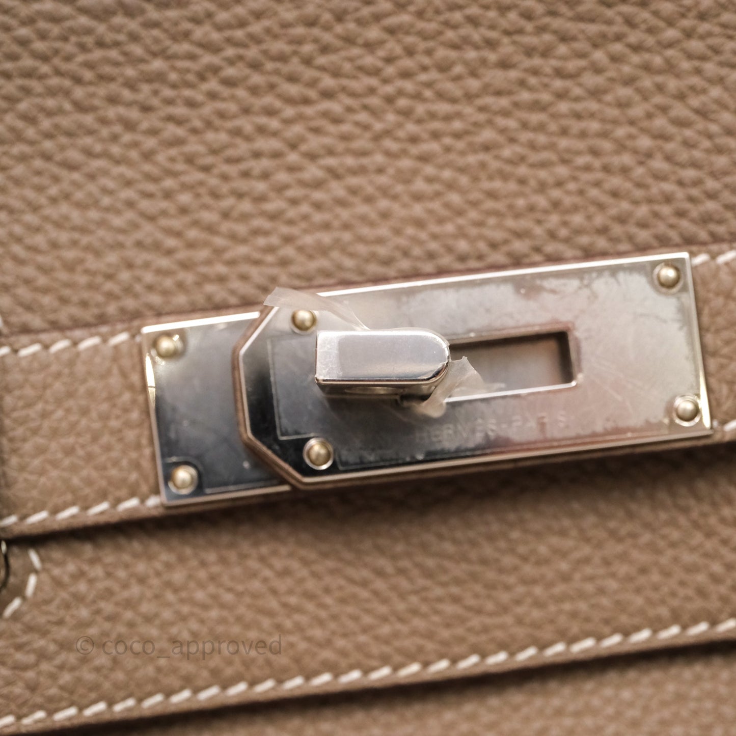 Hermès Hac a Dos PM Backpack Etoupe 18 Togo Palladium Hardware