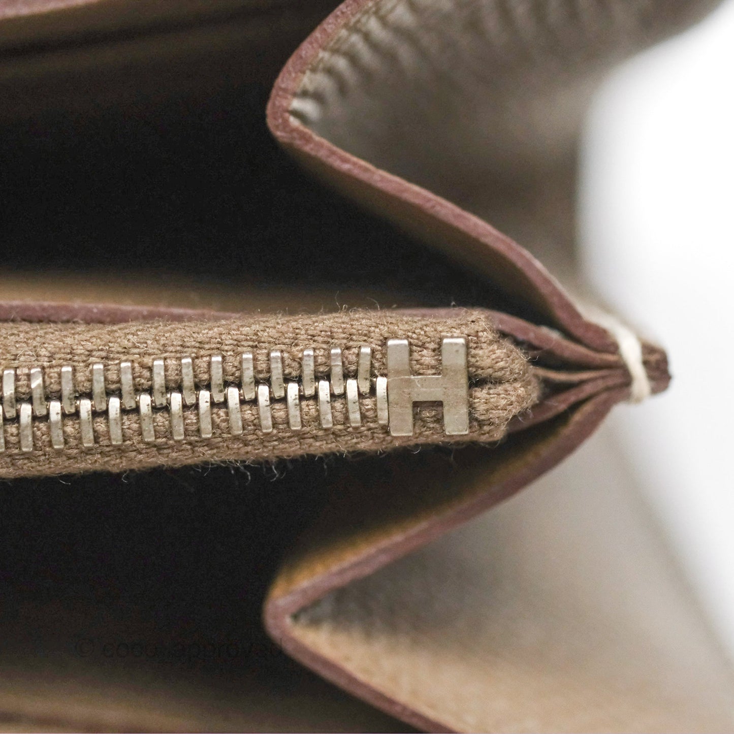 Hermès Kelly Wallet Etoupe Epsom Palladium Hardware
