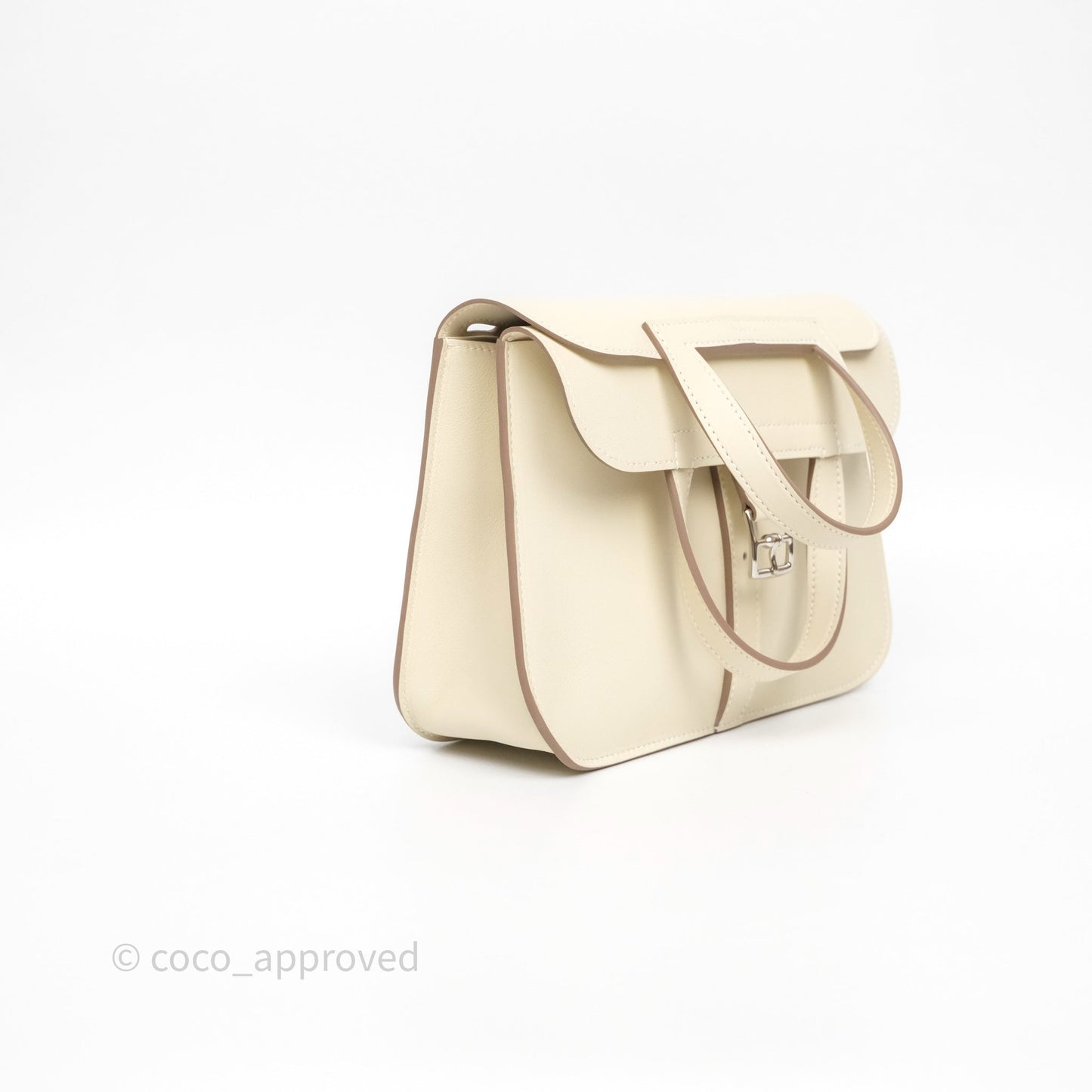 Hermès Halzan 22 Mini Craie 10 Swift Palladium Hardware