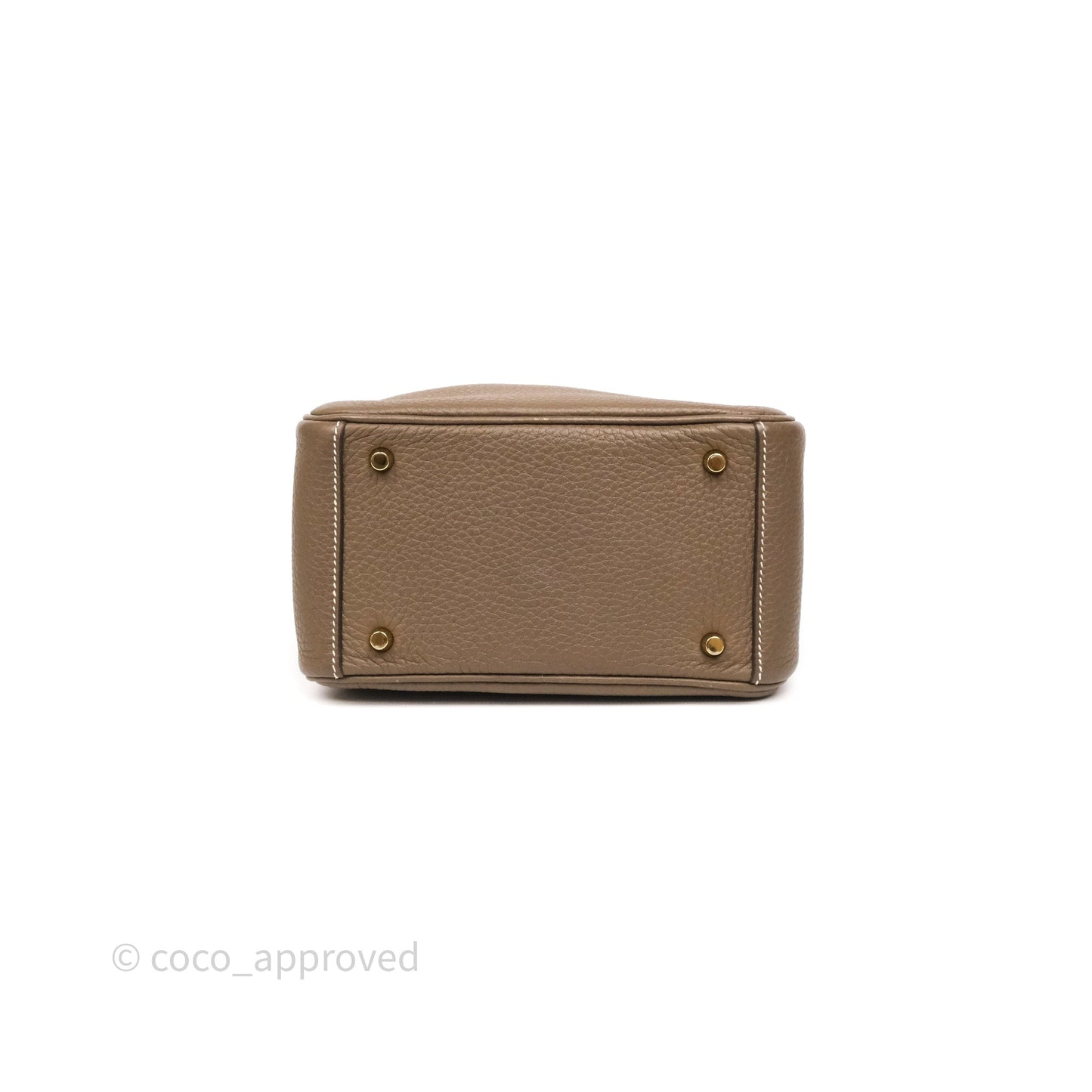 Hermès Mini Lindy 20 Etoupe 18 Clemence Gold Hardware