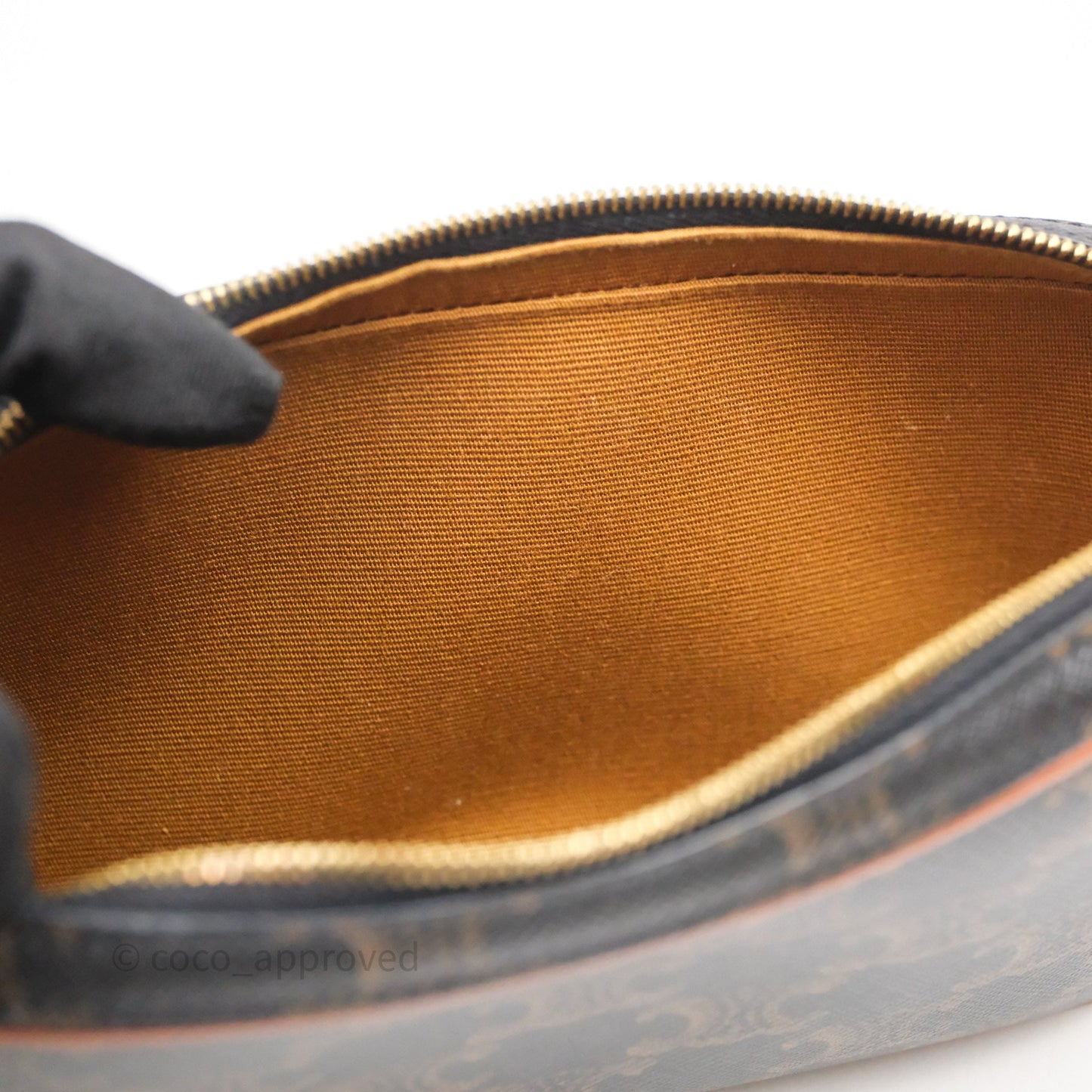 Celine Mini Camera Shoulder Bag Triomphe Canvas Tan