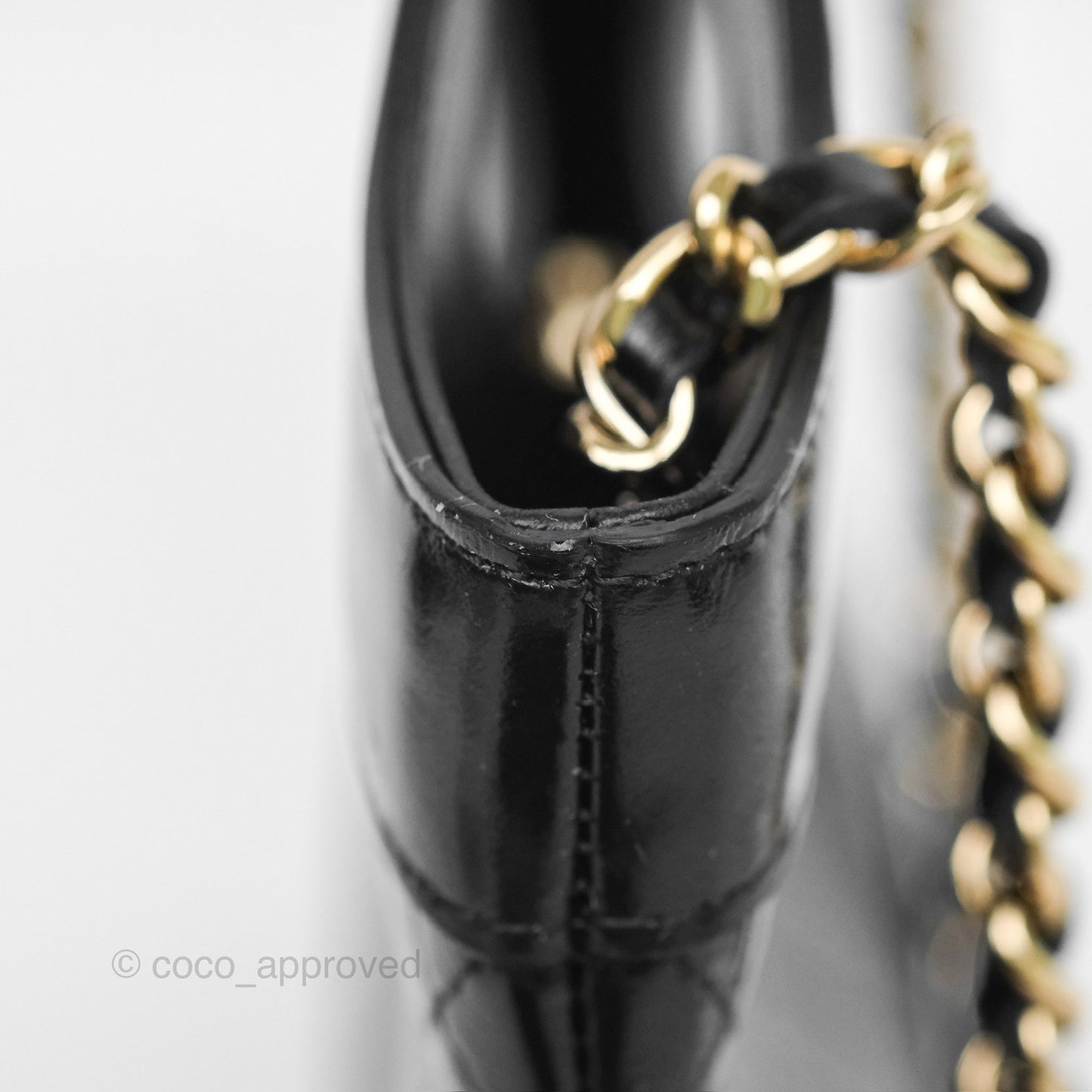 Chanel Nano 31 Black Shiny Calfskin Gold Hardware