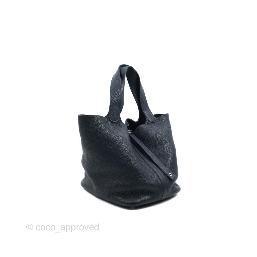 Hermès Picotin 22 Bleu Nuit 2Z Clemence Palladium Hardware