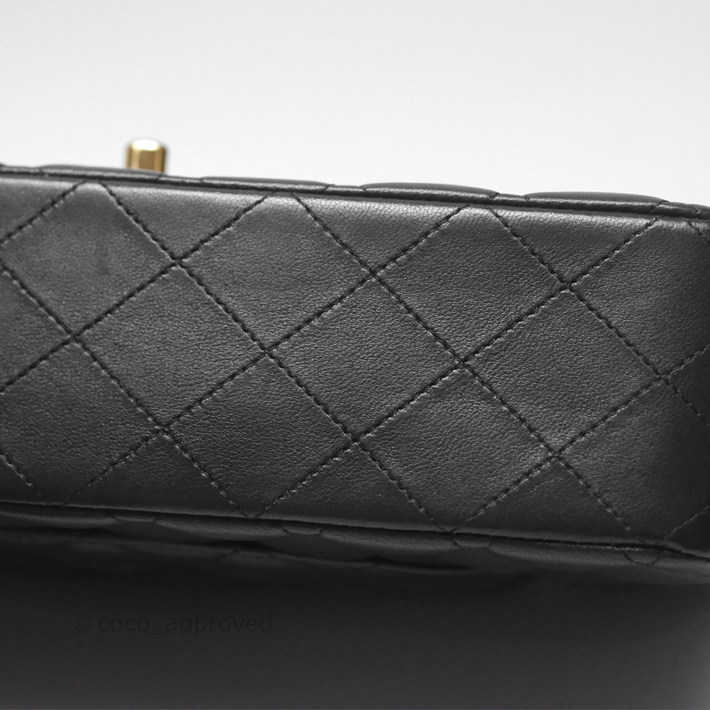 Chanel Classic M/L Medium Flap Quilted Black Lambskin Gold Hardware