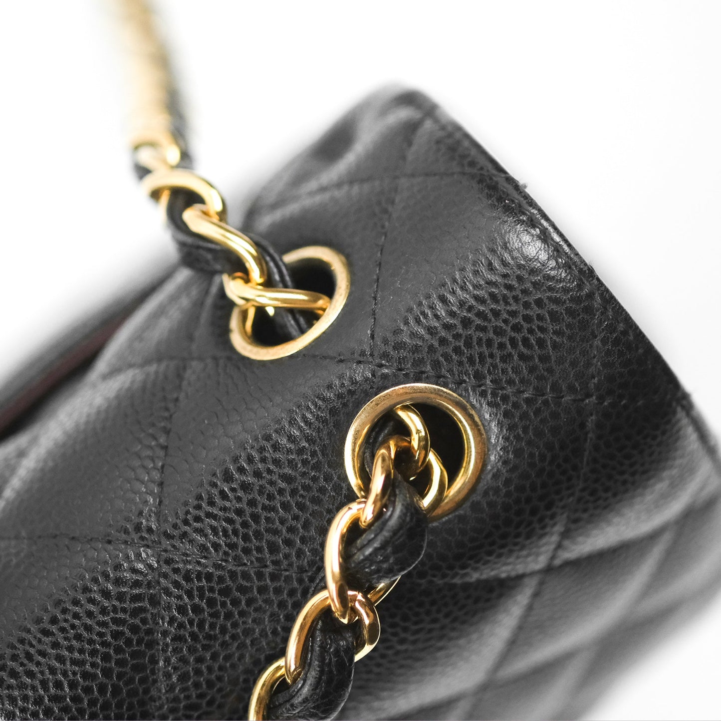Chanel Jumbo Double Flap Quilted Black Caviar Gold Hardware⁣⁣