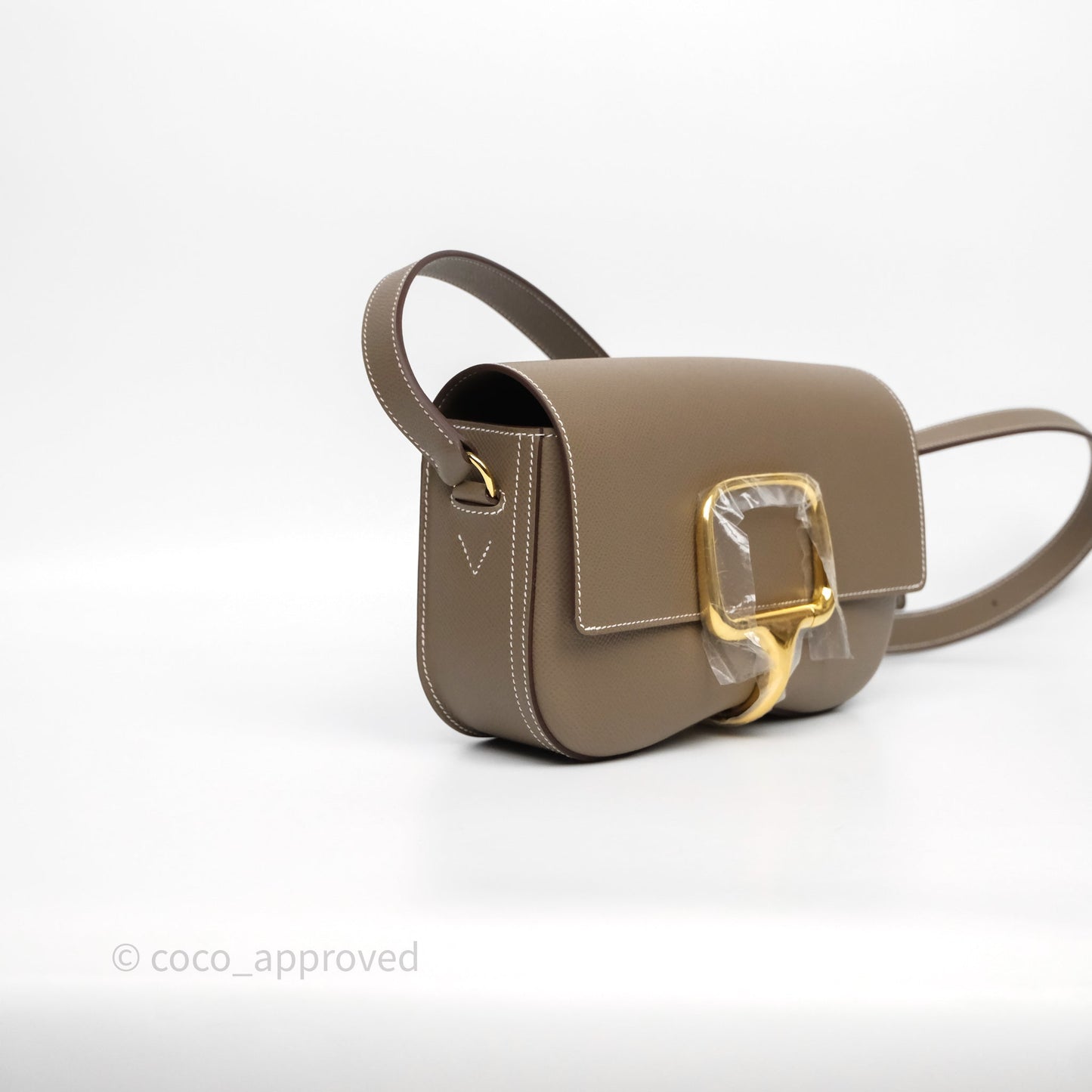 Hermès Della Cavalleria Elan Bag Etoupe Gold Hardware