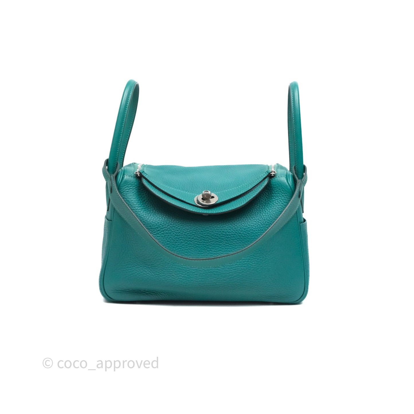 Hermès Lindy 26 Vert Verone U1 Clemence Palladium Hardware