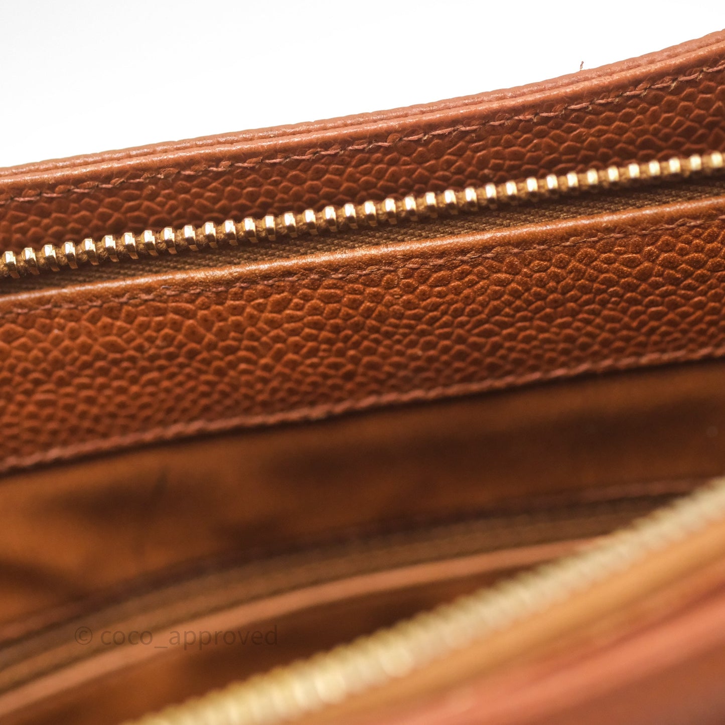 Chanel Vintage Tote Caramel Caviar 24K Gold Hardware