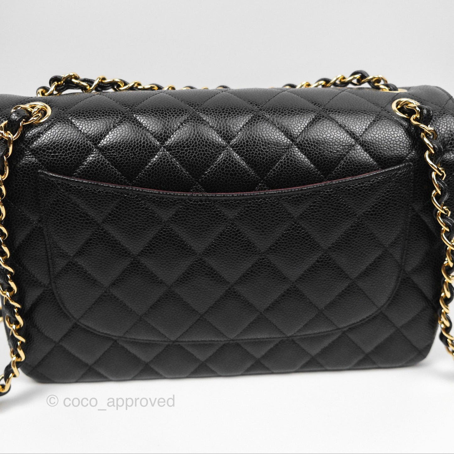 Chanel Jumbo Double Flap Black Caviar Gold Hardware⁣⁣