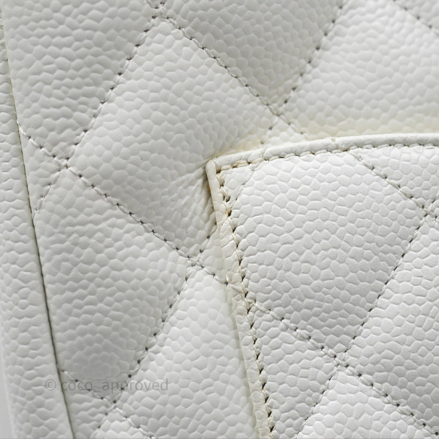 Chanel GST White Caviar Silver Hardware
