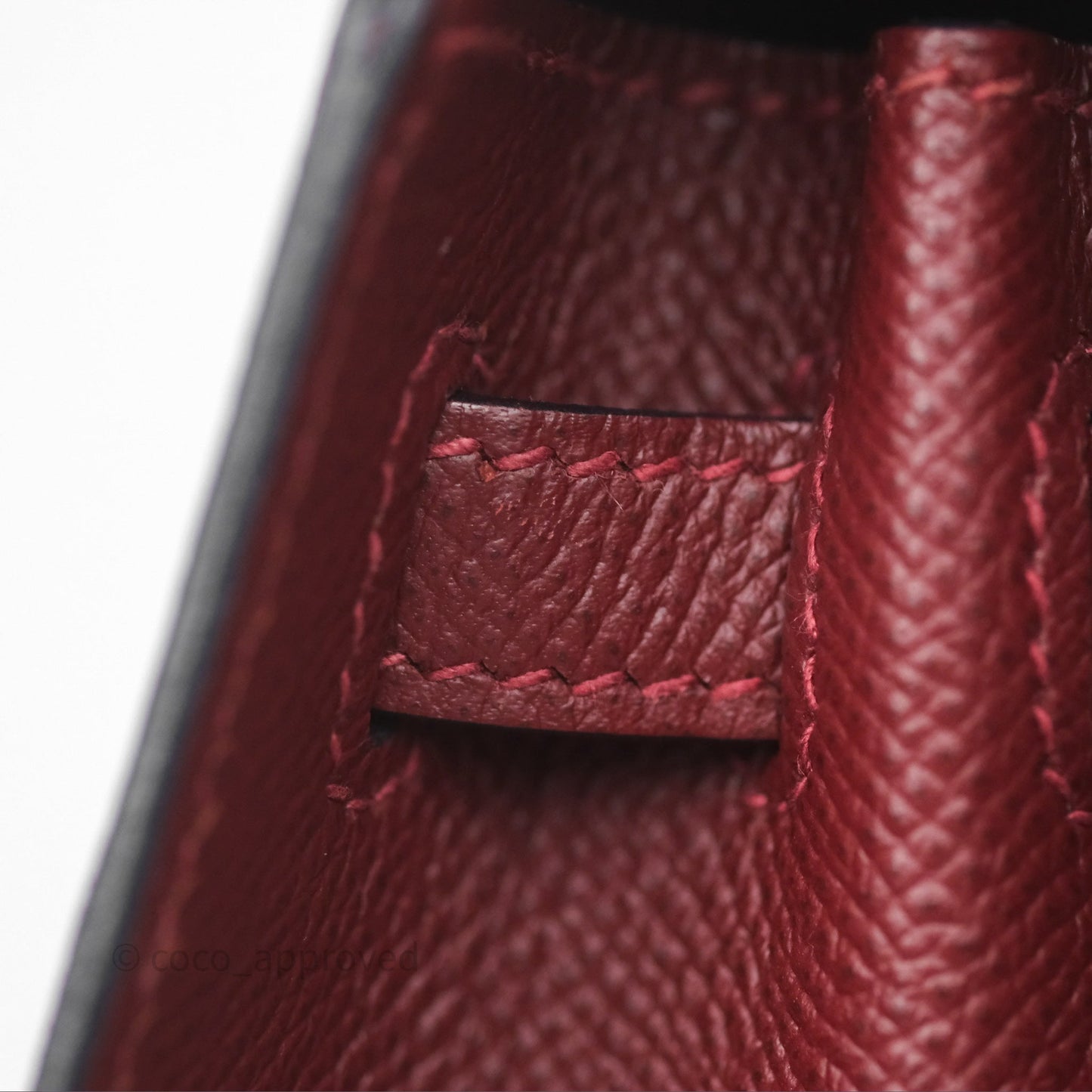 Hermès Sellier Kelly 25 Rouge H Epsom Gold Hardware