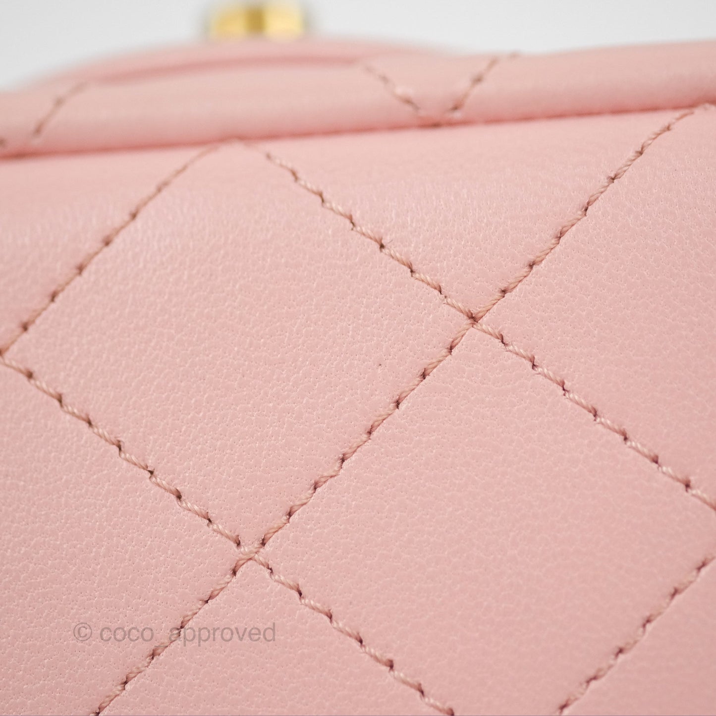 Chanel Sweet Camellia Mini Rectangular Flap Pink Lambskin Aged Gold Hardware 23S