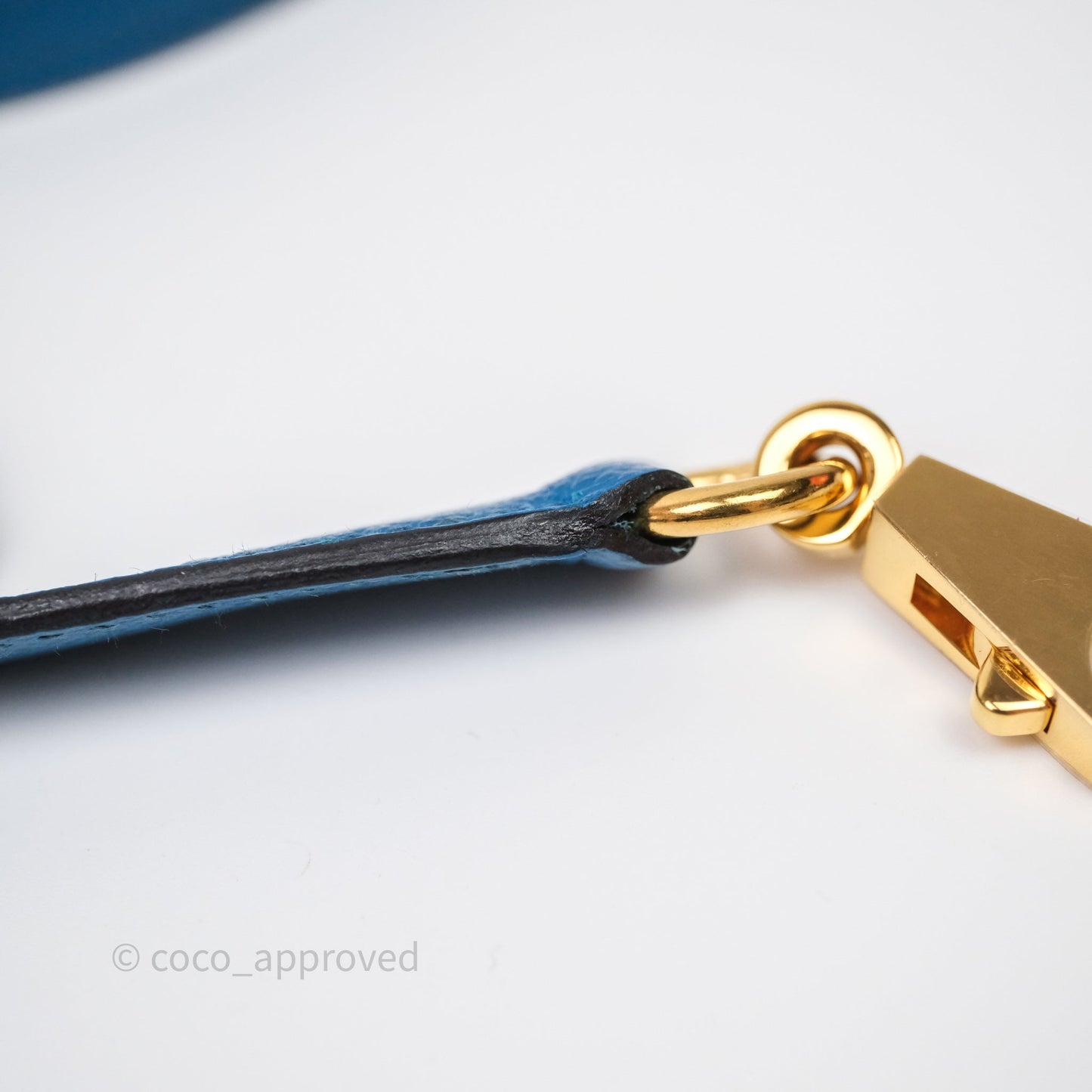 Hermès Kelly 28 Blue Epsom Gold Hardware