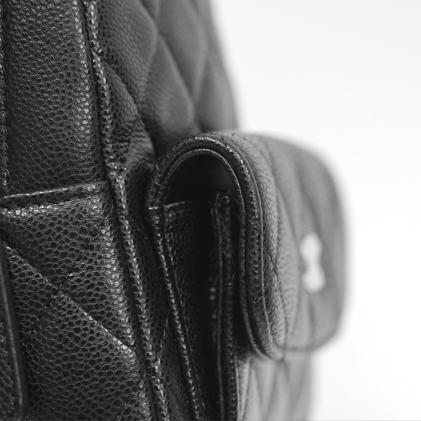 Chanel Classic Mini Backpack Black Caviar Silver Hardware