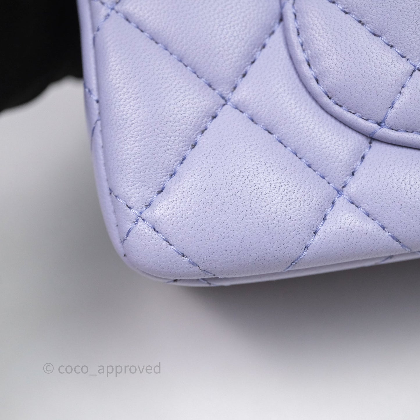 Chanel Top Handle Mini Rectangular Flap Bag Lilac Lambskin Gold Hardware