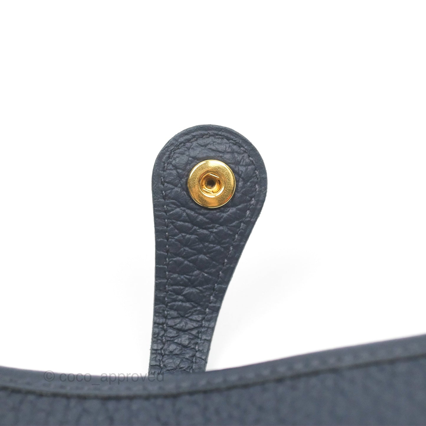 Hermès Mini Evelyne 16 Bleu Nuit 2Z Clemence Gold Hardware