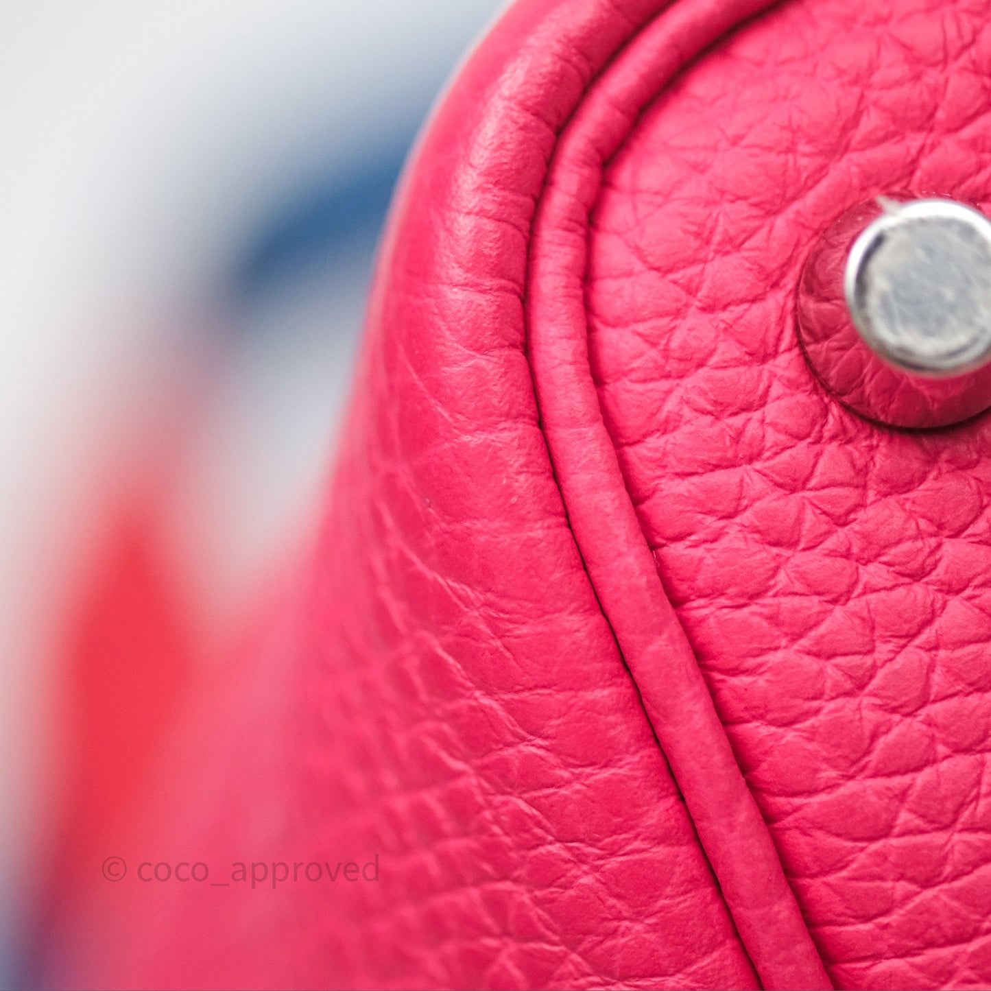 Hermès Picotin 18 Rouge de Coeur S3/ Rose Extrême I6/ Bleu Zanzibar B3 Clemence Palladium Hardware