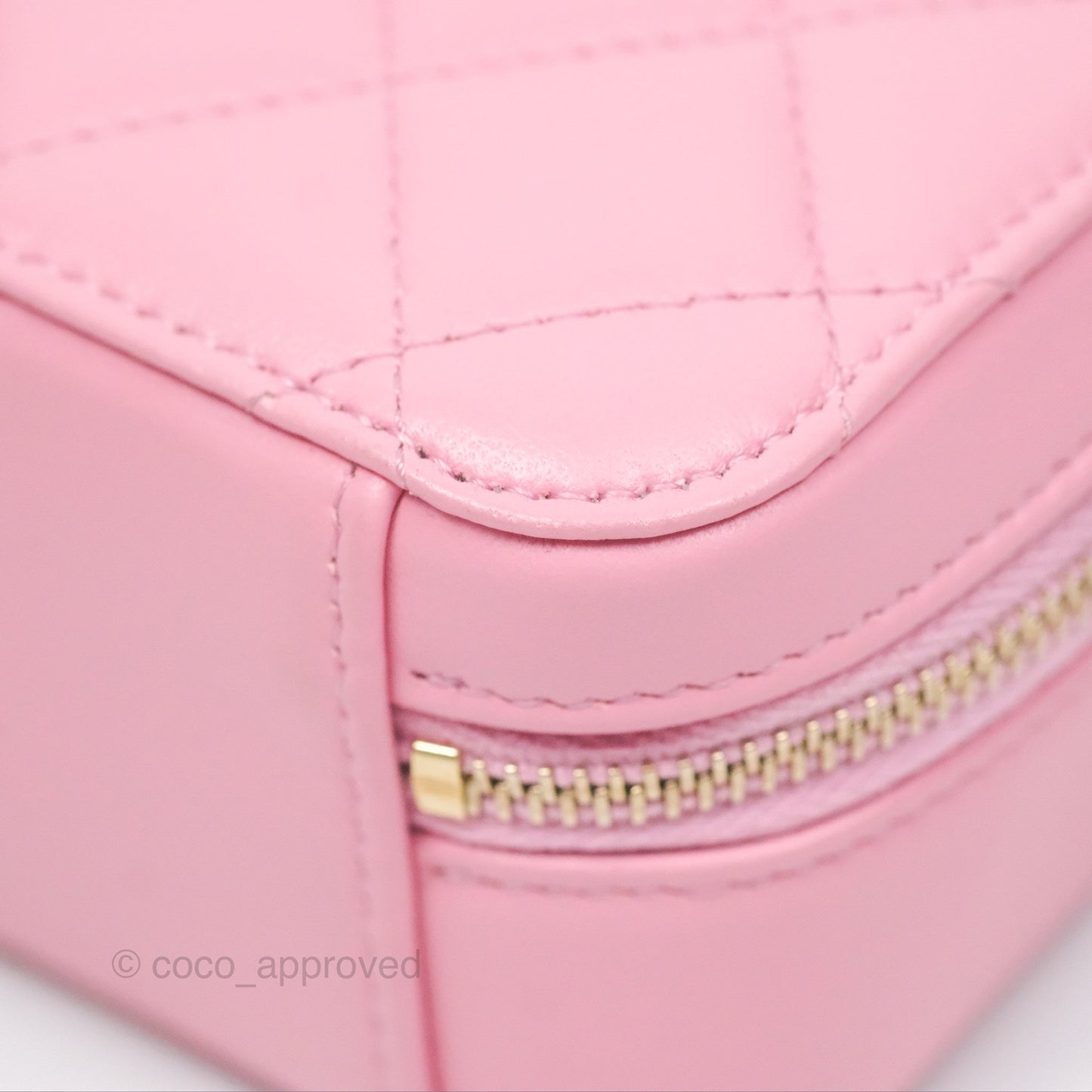Chanel Camera Case Quilted Pink Lambskin Gold Hardware