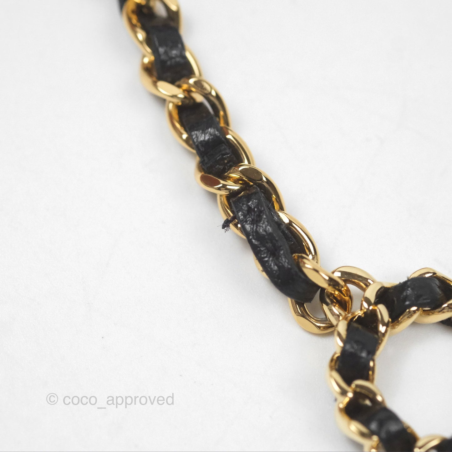 Chanel Miss Coco Quilted Zip Card Holder on Chain Black Caviar Gold Hardware