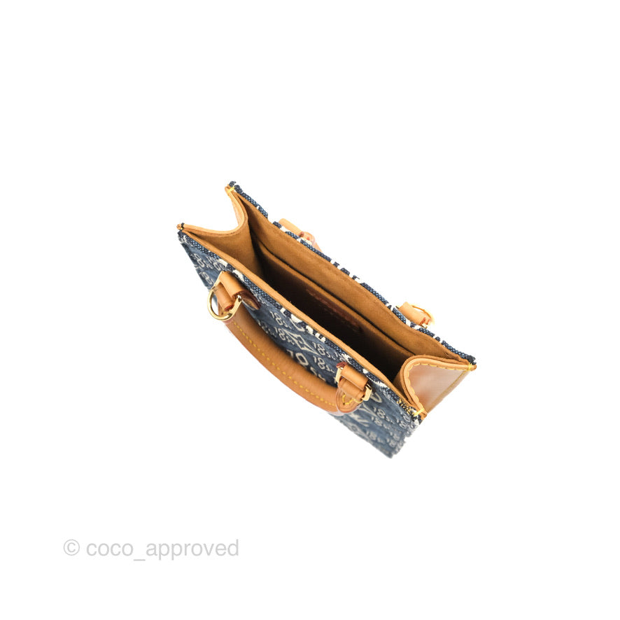 Louis Vuitton Petit Sac Plat Bag Denim Since 1854