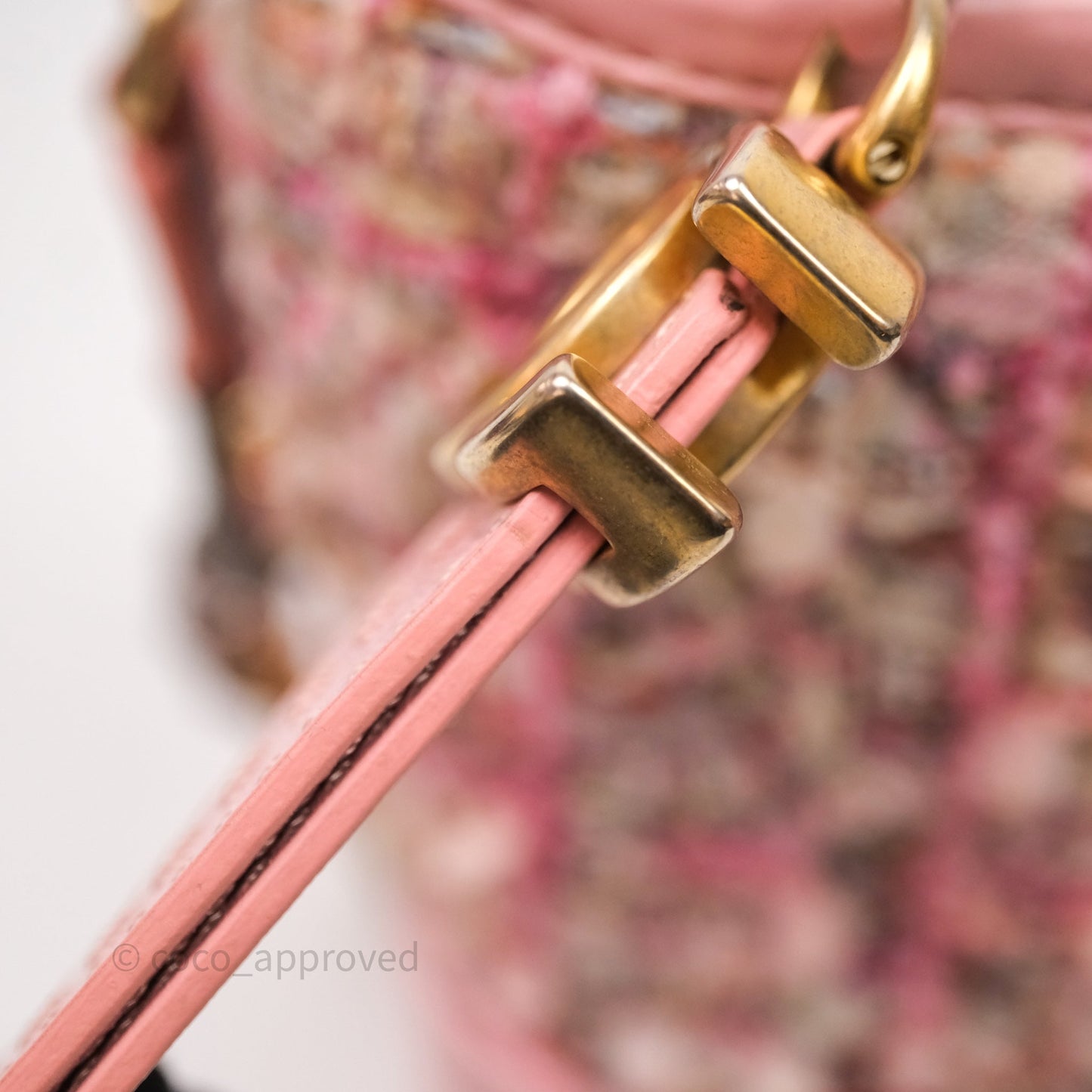 Chanel Small Gabrielle Hobo Quilted Pink Tweed Aged Calfskin