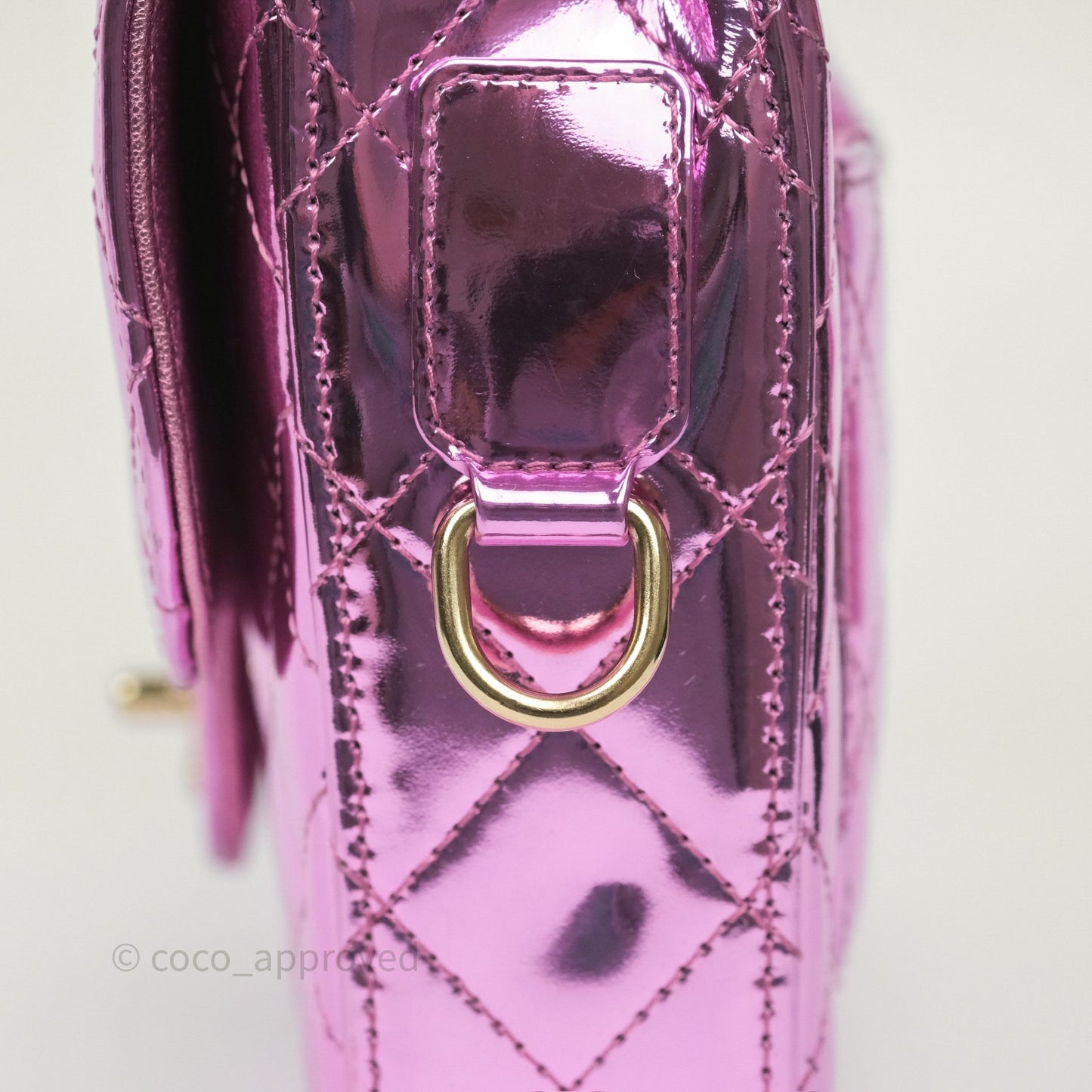 Chanel Hollywood Boulevard Flap with Star Coin Purse Lilac Pink Metallic Mirror Calfskin 24C