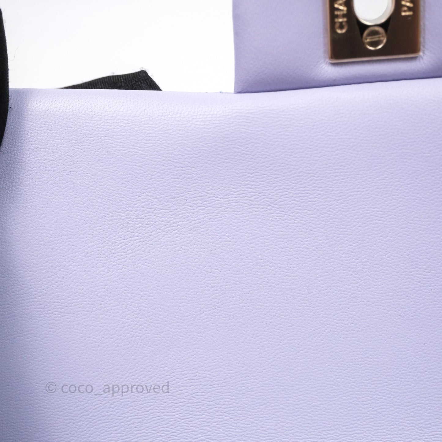 Chanel Top Handle Mini Rectangular Flap Bag Lilac Lambskin Gold Hardware