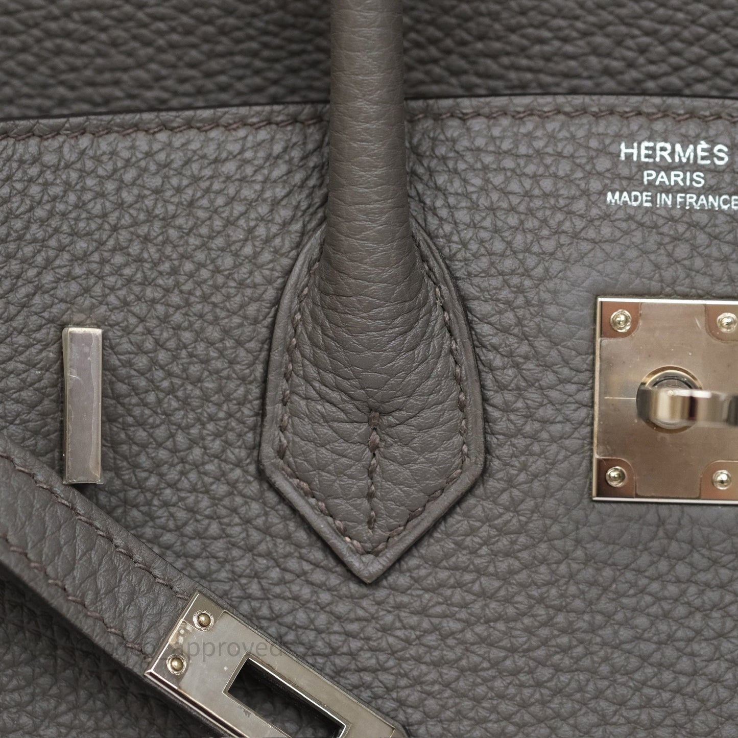 Hermès Birkin 25 Retourne Gris Etain 8F Togo Palladium Hardware