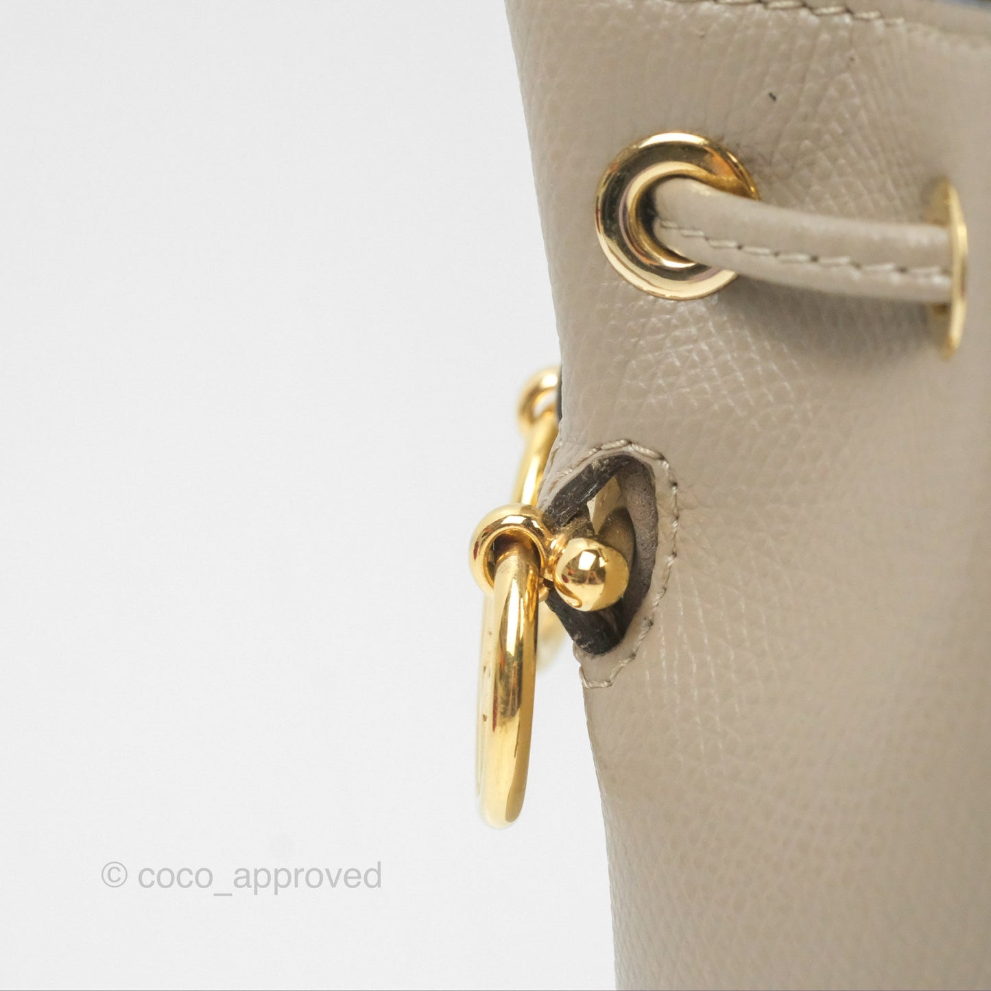 Fendi Mini Mon Tresor Bucket Bag Tortora Grained Calfskin