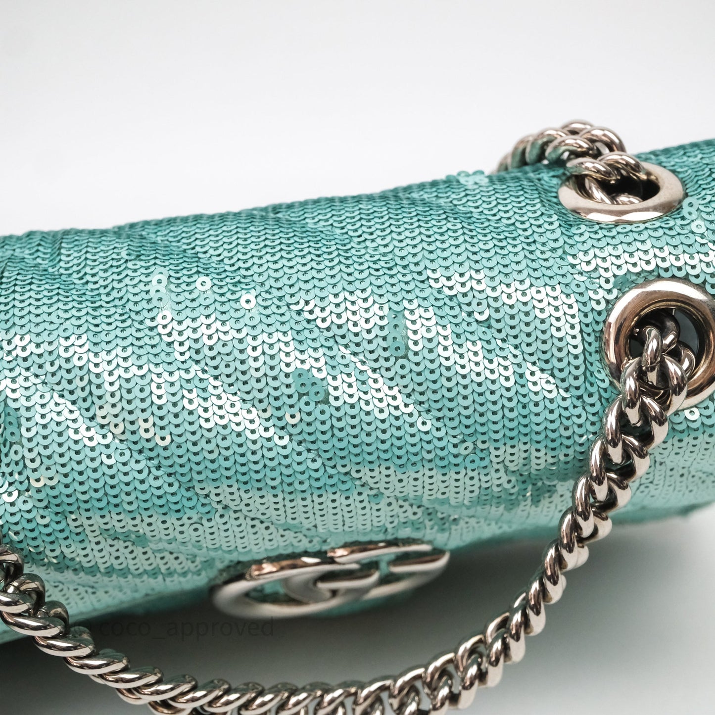 Gucci Mini Marmont Small Sequin Silver Hardware