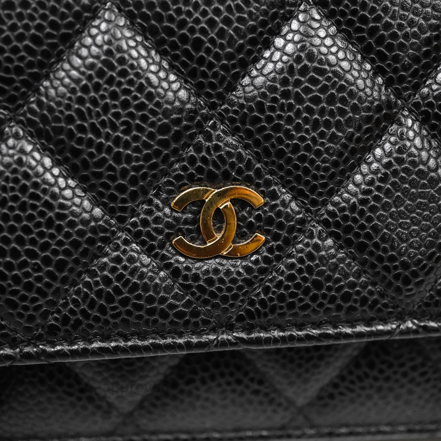 Chanel Classic Wallet On Chain WOC Quilted Black Caviar Gold Hardware