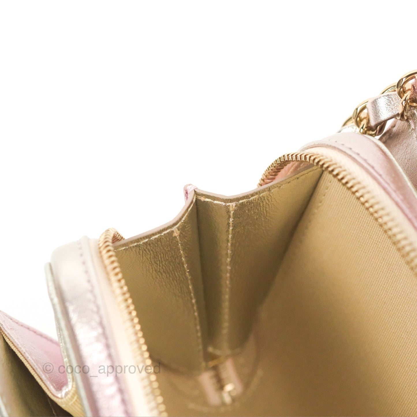 Chanel Mini Flap Bag Metallic Gradient Pink/Silver Lambskin Gold Hardware