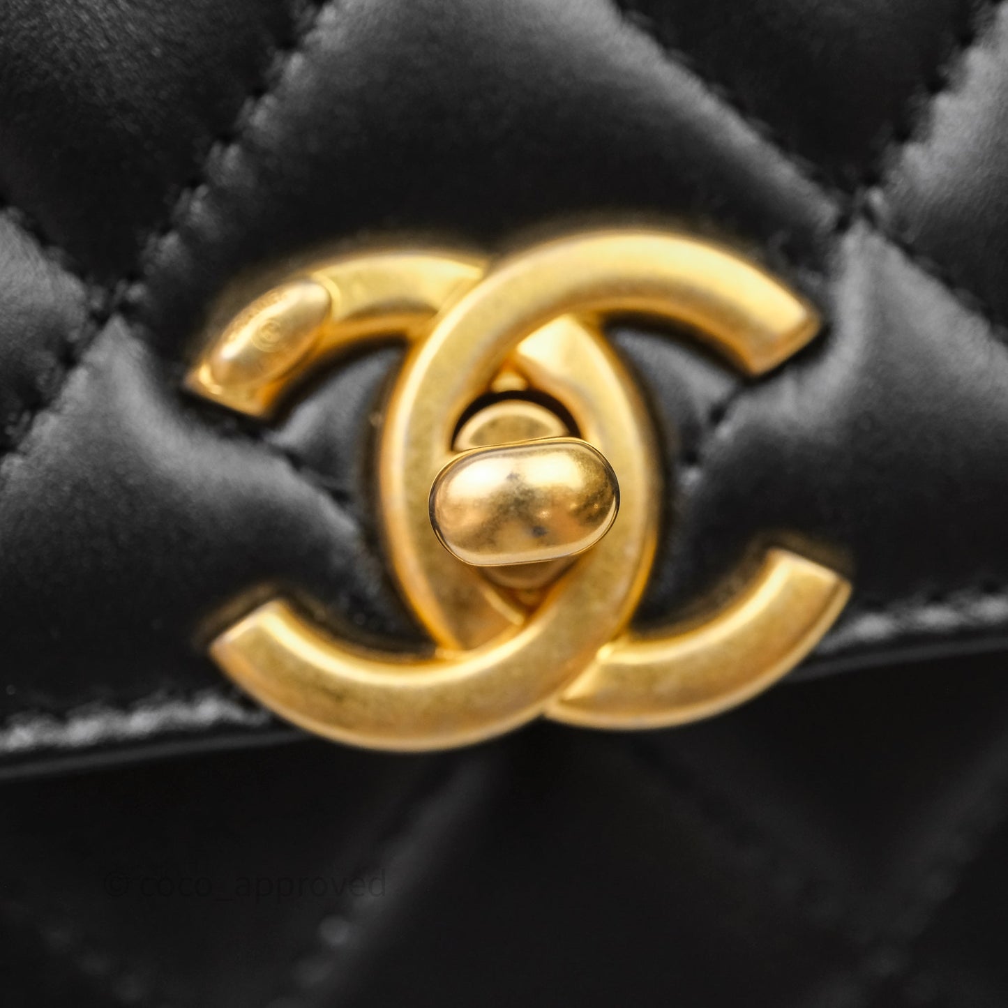 Chanel Mini Perfect Fit Adjustable Quilted Black Calfskin Aged Gold Hardware