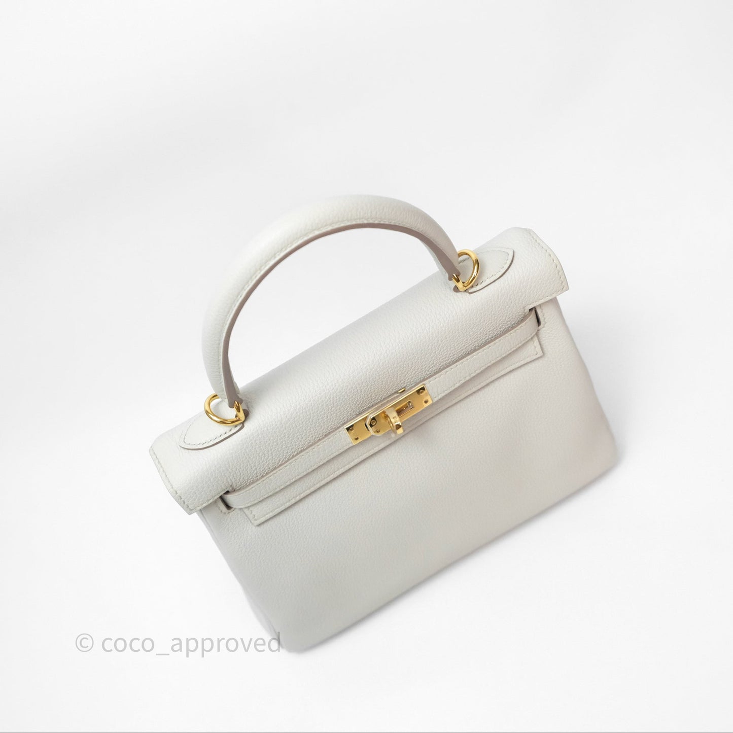 Hermès Retourne Kelly 25 Beton 8L Togo Gold Hardware