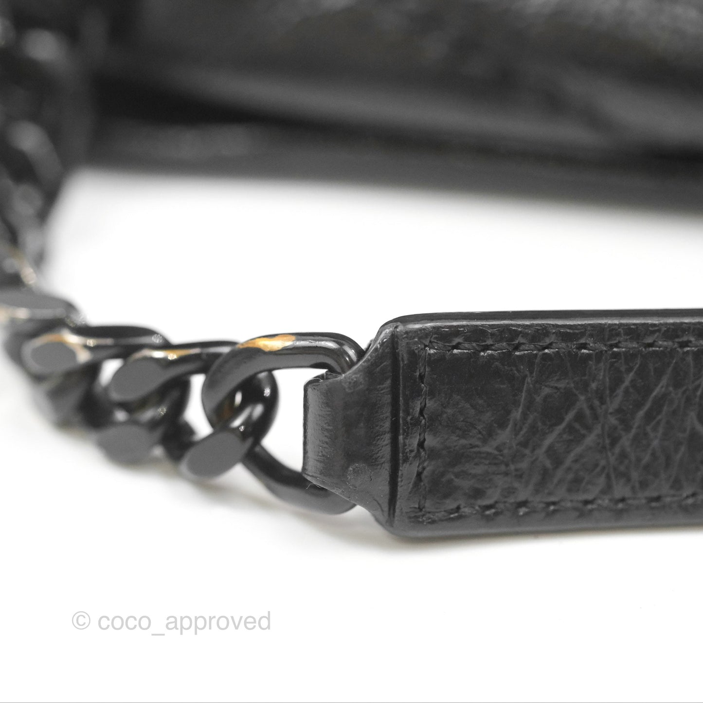 Saint Laurent Medium Niki Chain Bag Crinkled Calfskin So Black