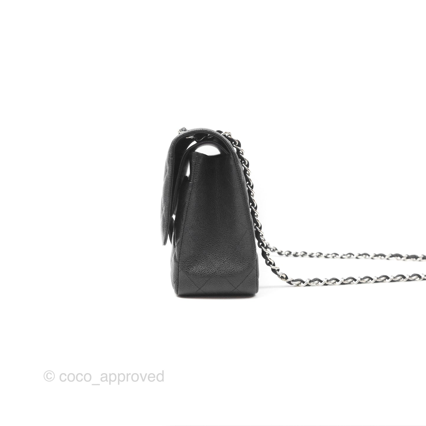 Chanel Jumbo Double Flap Black Caviar Silver Hardware⁣⁣
