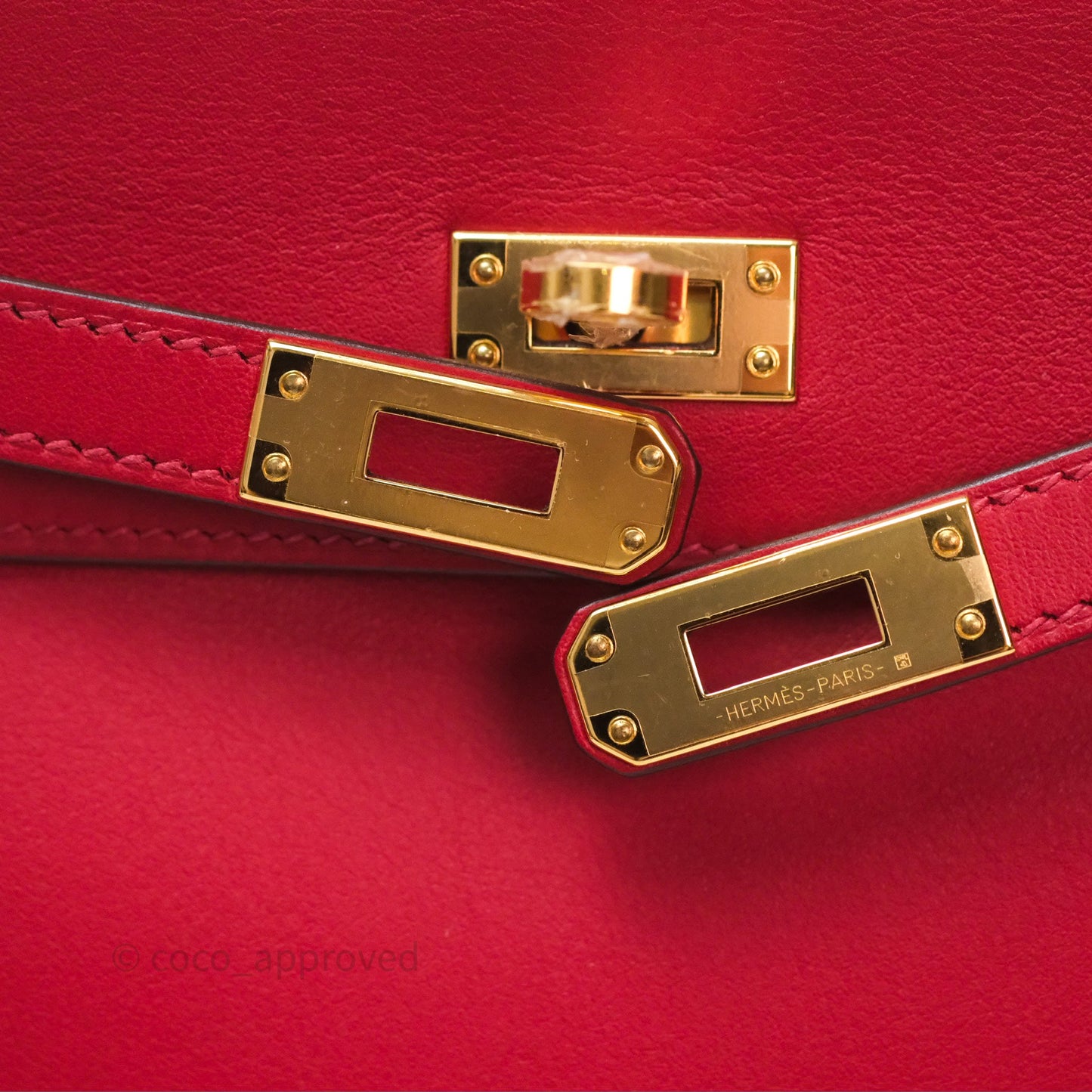 Hermès Kelly II 25 Retourne Swift Rouge Piment 5X Gold Hardware