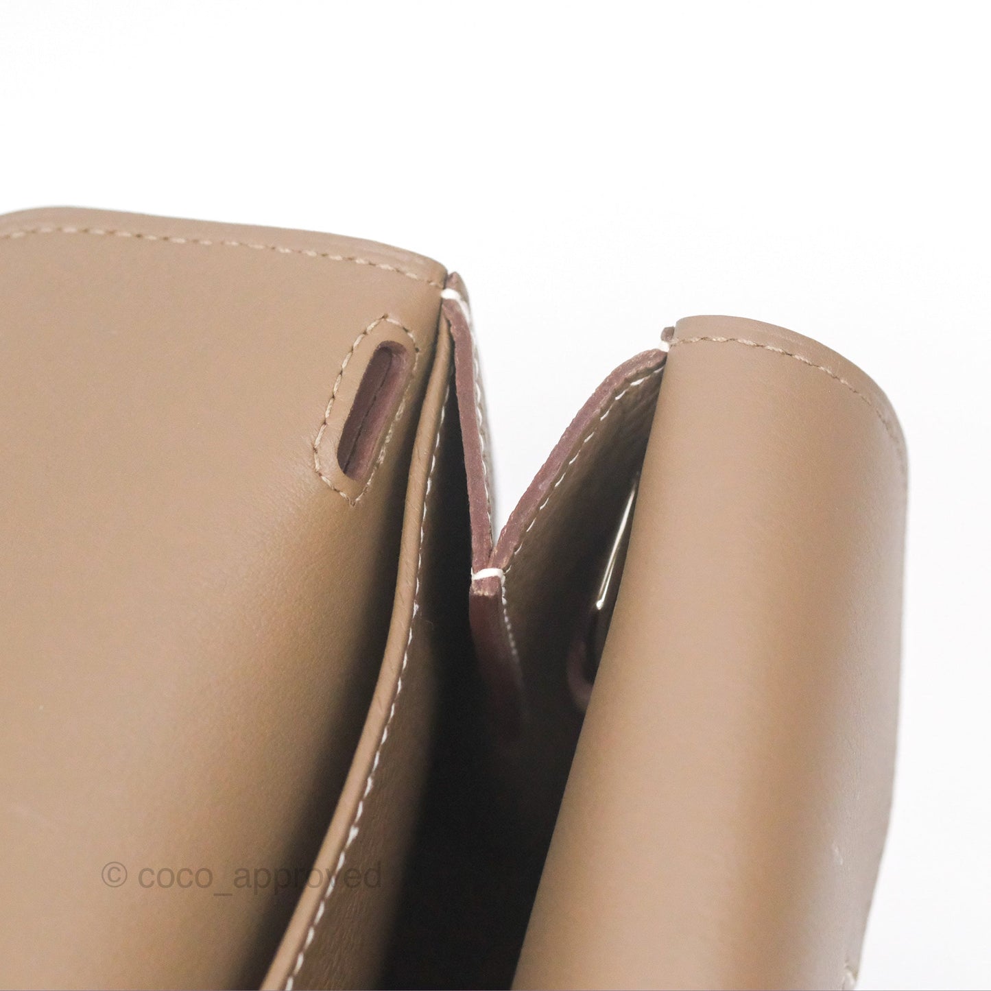 Hermès Halzan 25 Etoupe Clemence Palladium Hardware