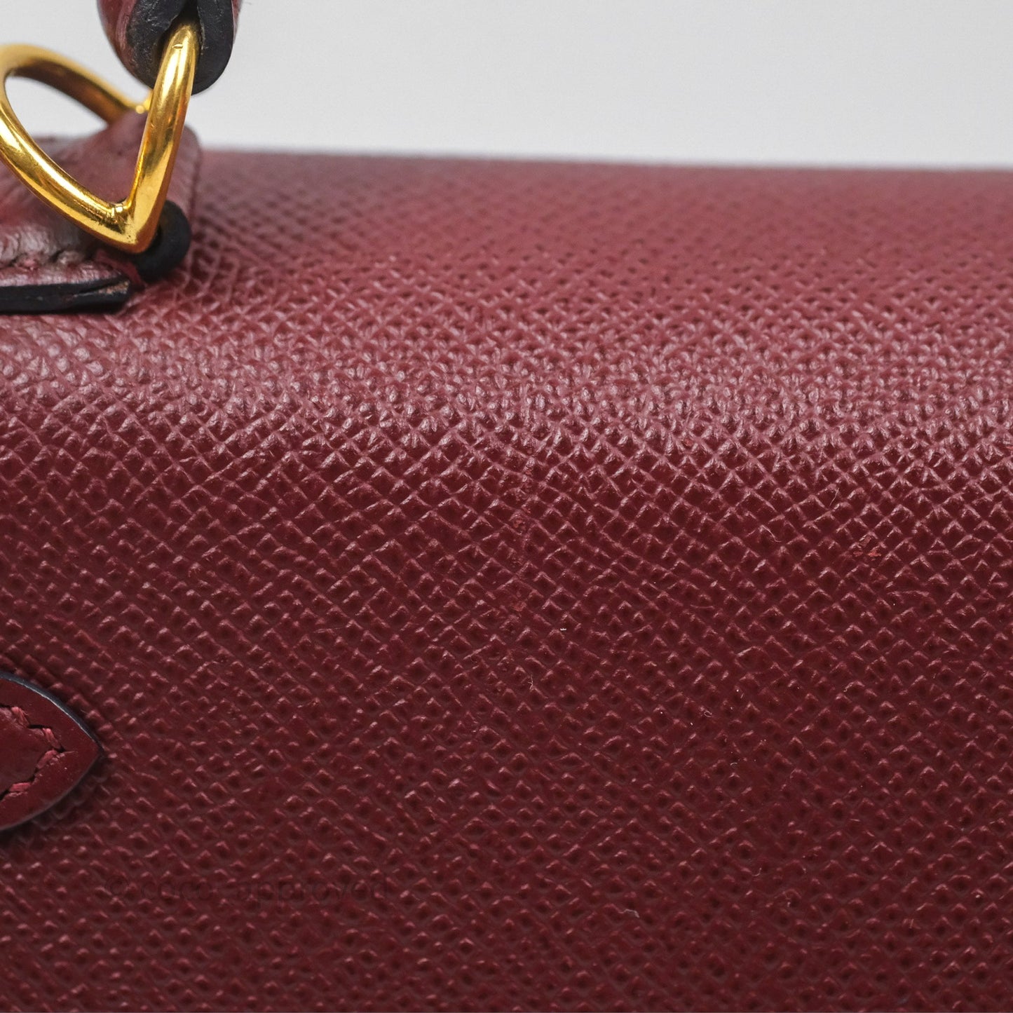 Hermès Sellier Kelly 25 Rouge H Epsom Gold Hardware