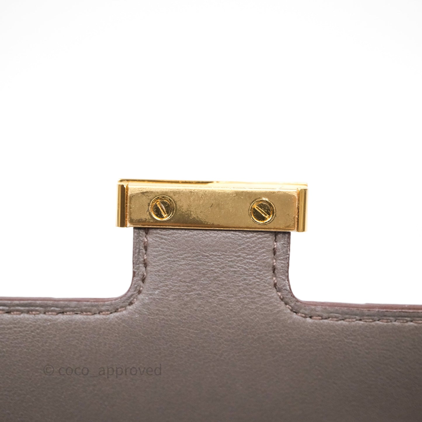 Hermès Constance To Go Wallet Gris Etain 8F Epsom Gold hardware