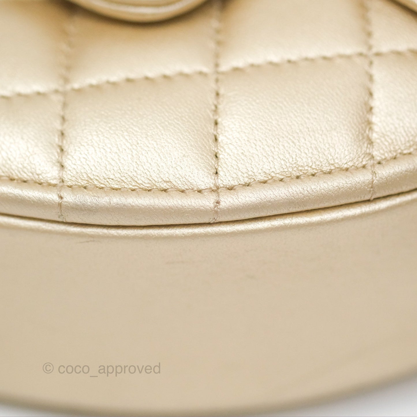 Chanel Small Heart Bag Gold Lambskin Gold Hardware 22S