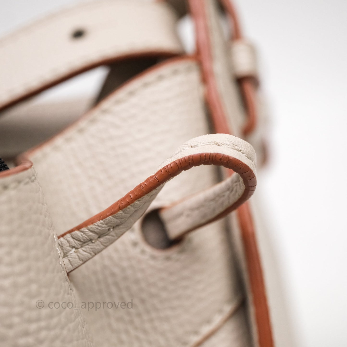 Loewe Mini Hammock Drawstring Light Ghost Calfskin