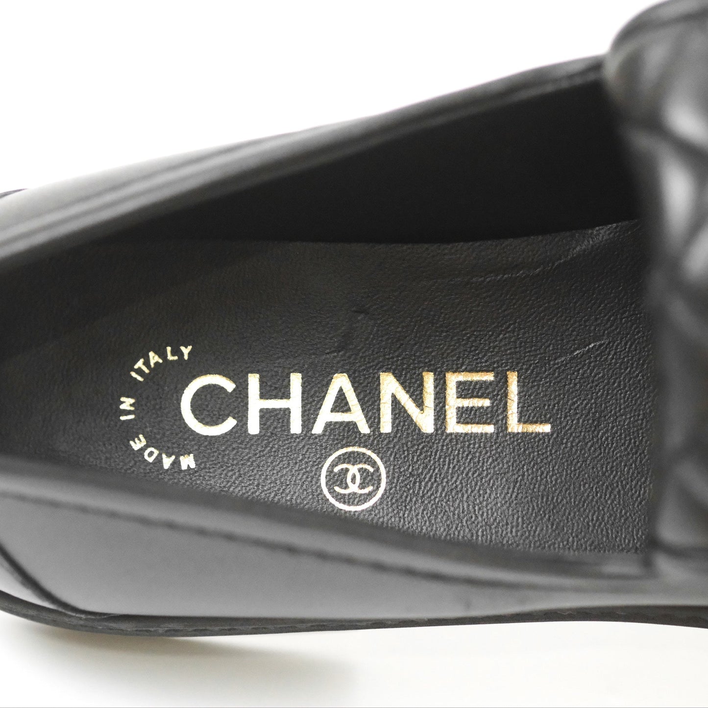 Chanel CC Turnlock Loafers Quilted Black Calfskin Gold Hardware Size 37.5