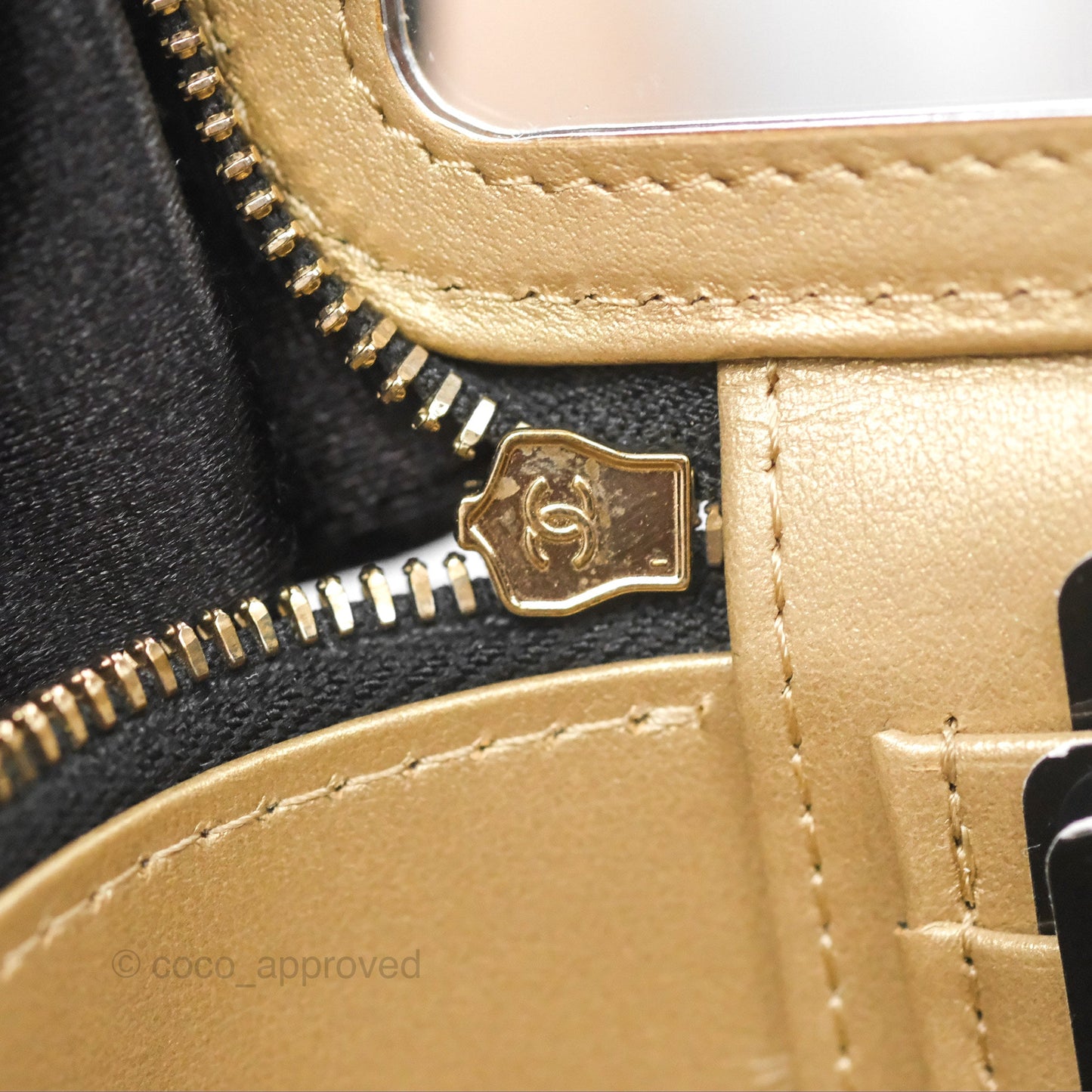Chanel Ball Crush Vanity with Chain Black Lambskin Gold Hardware