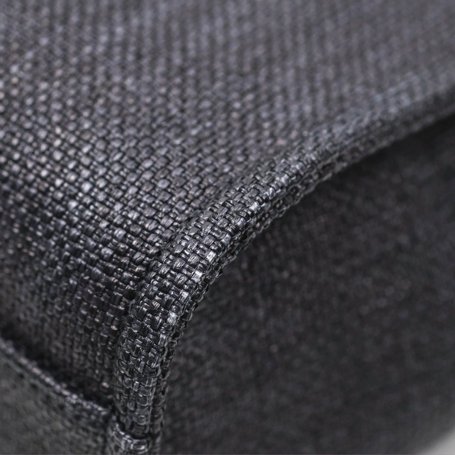 Chanel Medium Deauville Tote Black Dark Grey Raffia Woven Gold Hardware